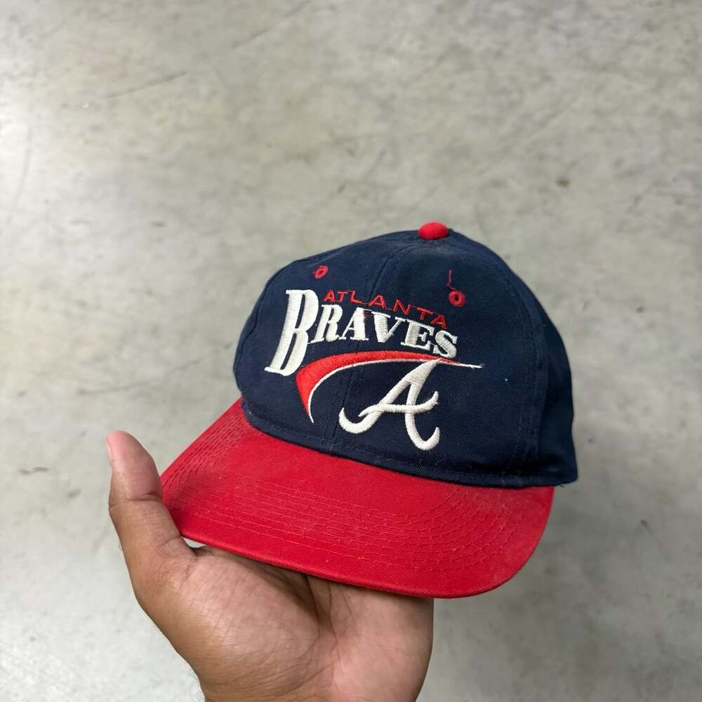 Vintage Young An Hat Company Atlanta Braves Snapback Hat One Size